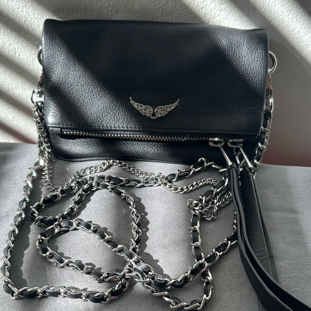 Zadig & Voltaire rock nano leather clutch